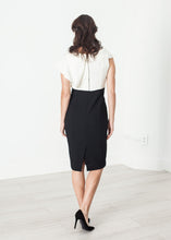 Load image into Gallery viewer, Asymmetric Dress in Cream/Black
